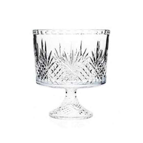Dublin 8" Footed NonLeaded Crystal Gourmet Trifle Salad Serving Bowl