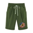 thumbnail image 1 of Pantalones Cortos Casuales para Mujer Día de la Independencia Impreso Elástico de la Cintura, Pantalones Cortos de Verano para Mujeres, 1 of 4