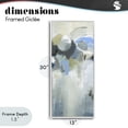 thumbnail image 4 of Stupell Industries Modern Beige & Blue Dapples White Framed Giclee Art, 13 x 30, by Lisa Ridgers, 4 of 8