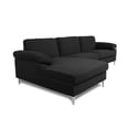 thumbnail image 4 of Clearance! SECTIONAL SOFA BLACK VELVET LEFT HAND FACING（W223S01059、、W223S00713。Size difference, See Details in page）, 4 of 7