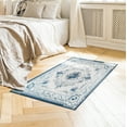 thumbnail image 6 of My Magic Carpet 3'x5' Machine Washable Non-Slip Kitchen Entryway Area Rug - Aubusson Blue, 6 of 6