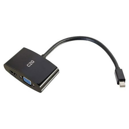 UPC: 0757120282716 | C2G 28271 8in Mini DisplayPort Male to 4K HDMI or VGA Female Adapter Converter – Black
