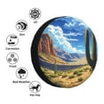 thumbnail image 4 of Salouo Western Desert Cactus Print Spare Tire Cover 14-17 inch Spare Tire Protector Universal Tough Tire Wheel Cover for Trailer SUV and Truck-15 inch, 4 of 6