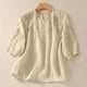 thumbnail image 2 of Vestidos Casuales Para Mujer, Blusas De Mujer De Moda Camisetas sueltas de verano con cuello redondo y manga corta para mujer, 2 of 8