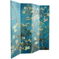 thumbnail image 5 of Red Lantern 6 ft. Tall Van Gogh Canvas Folding Screen - Almond Blossoms/Wheat Field, 5 of 10