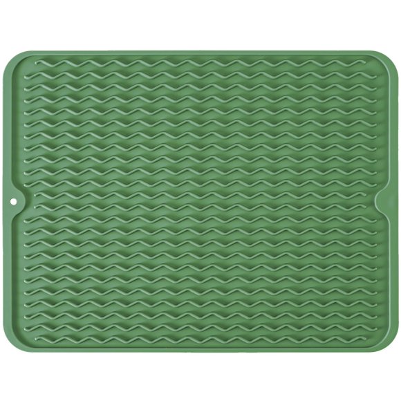 Alfombrilla de silicona para secar platos MODENGKONGJIAN Easy Clean, color verde oscuro