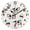 Black, variant on Cow Milk Bottle Mesh Pattern Wall Clock 10in Round Artistic Oil Painting Home Decor Desk Table Clock