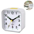 Silent Analog Alarm Clock Non Ticking, Gentle Wake, Beep Sounds, Increasing Volume, Battery