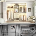 thumbnail image 5 of Homieasy 20.5'' - 96" W Closet System with Wooden Drawers and Hanging Rods(Cut to Fit), White Oak, 5 of 7