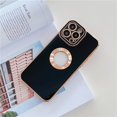 thumbnail image 1 of Funda De Lujo Suave Galvanoplastia Para iPhone 11 12 13 14 Pro Max 14 Plus Cubierta Protectora De TPU Ahuecada, 1 of 4