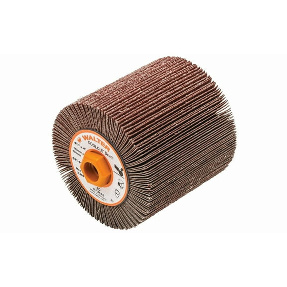 Walter 07J448 Coolcut Flap Drum 4-1/4" Dia. x 4" Width x 5/8-11" Arbor 80 Grit