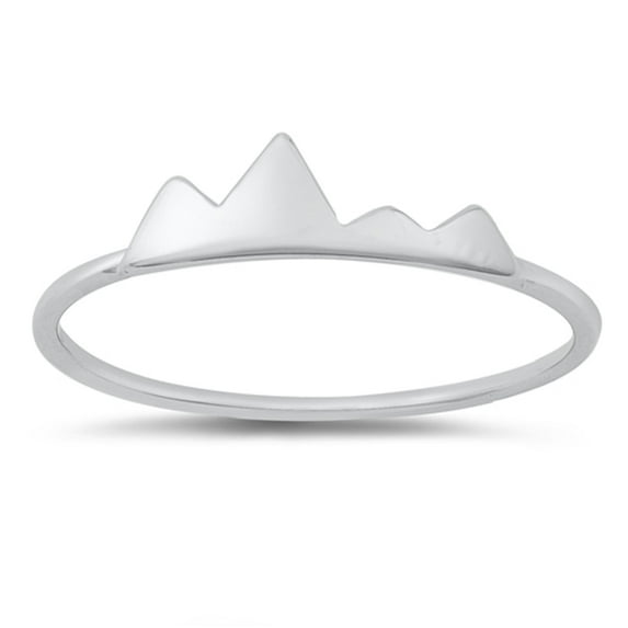 Mountain Range Ring .925 Sterling Silver Band Jewelry Female Male Unisex Size 6