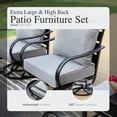 thumbnail image 5 of Sophia&William 9 Seat Patio Conversation Set Outdoor Sofa Furniture Set with Ottomans, Gray, 5 of 6