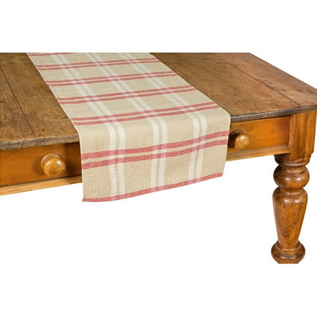 Xia Home Fashions Check Linen Table Runner