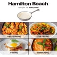 thumbnail image 6 of Hamilton Beach Enameled Cast Iron Fry Pan 10-Inch Gray, Cream Enamel coating, Skillet Pan For Stove top and Oven, Even Heat Distribution, Safe Up to 400 Degrees, Durable, 6 of 8
