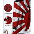 thumbnail image 6 of Japanese Chariot Flag Black Out Curtains 84 Inch Long for Living Room, Red Black Flag Abstract Blackout Curtain Shade Thermal Insulated Window Curtains Grommet Drapes 42"x84" 2 Panels, 6 of 8