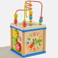 thumbnail image 2 of Centro De Actividades De De 5 Con Laberintos De , Engranajes, Bloques De Clasificación De Formas, Juguete De Desarrollo Para Bebés Sunnimix Cubo de actividades de madera, 2 of 8