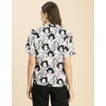 thumbnail image 4 of Moomaya Short Sleeves Notch Collar Rayon Shirt - Women's Trendy Printed Shirt, 4 of 9