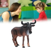 Safari Zoo Animals Figures Toys, Small Realistic Plastic African Jungle Animals Wildebeest Toy Animal Figurines Toy Statue Party Favors Toys for Boys Girls Kids Toddlers