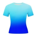 thumbnail image 6 of yillto Crop Shirts for Womens Short Sleeve Tees Tight Crew Neck Crop Top Cute Trendy Casual Workout T Shirts, 6 of 7