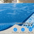 thumbnail image 4 of Solar Pool Cover Rectangle - 18ft x 36ft, 14mil 300μm - Heat Retaining Blanket for In-Ground & Above-Ground Pools - Blue Insulating Safety Cover - USA Specification, 4 of 6