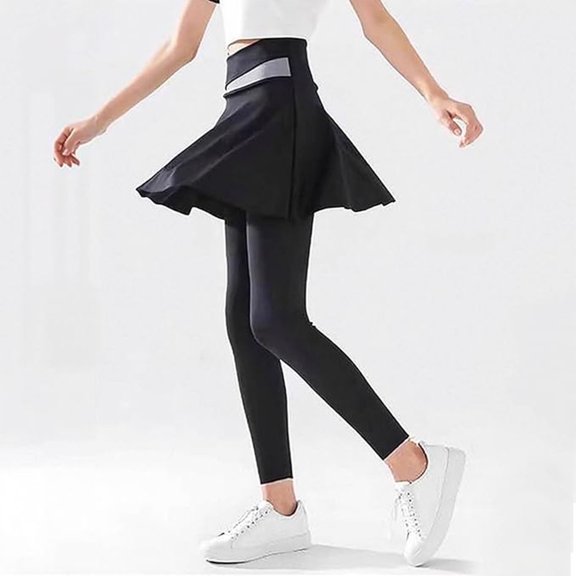 Girls Sports Pants for Kids Stretch Knit Joggers Lightweight Skirt Overlay Leggings Summer Activity Casual Campus Outdoor Daily WearBlack15-16 Years