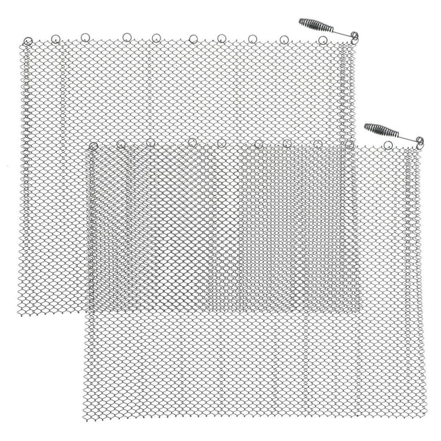MesaSe 2pcs Chimney Metal Mesh Screens for Sparks Guard and Hearth Accessory