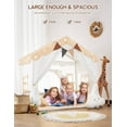 thumbnail image 6 of Besrey Kids Play Tent for Boy and Girl,Toddler Playhuose Tent for Indoor & Outdoor,Child Playhuose with Padded Mat and Lights,White, 6 of 10