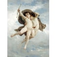 thumbnail image 2 of Bouguereau, William-Adolphe 14x18 Gold Ornate Wood Framed with Double Matting Museum Art Print Titled - LAmour Vainqueur, 2 of 4