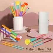 Xueyu Makeup Brush Set 10 Pcs Premium Synthetic Foundation Powder Concealers Eye shadows Blush Makeup Brushes with White Case