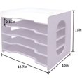 thumbnail image 5 of Natwind 5 Tiers Paper Organizer for Desk Desktop White File Holder Office Desk Organizer, 5 of 8