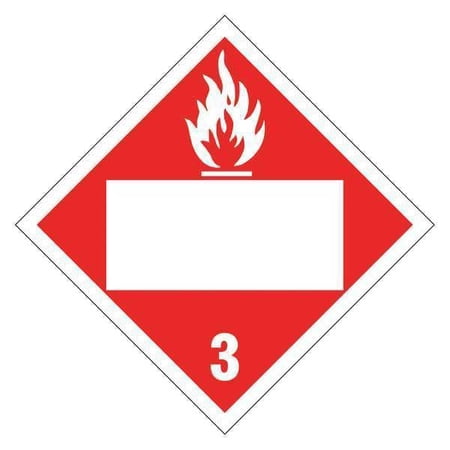 Stranco DOT Container Placard,10-3/4" Label W DOTP-0039-PS