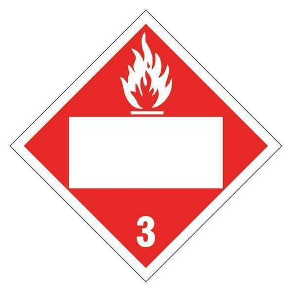 Stranco DOT Container Placard,10-3/4" Label W DOTP-0039-PS