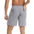 thumbnail image 5 of Resicozy Mens Athletic Running Shorts with Pockets Gym Workout Shorts Quick Dry Lightweight Sports Basketball Exercise Tennis Light Gray S, 5 of 9