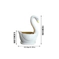 thumbnail image 3 of Maceta blanca | Jarrón cerámico para jardineros | Soporte decorativo para suculentas, elegante acento de jardín en casa, diseño duradero, uso interior exterior | Blanco | 4,25x2,95x3,93, 3 of 8