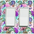 thumbnail image 1 of Metal Light Switch Wall Plate Outlet Cover (Sea Snail Starfish Pastel Glitter Reef Bubbles - Double Rocker), 1 of 2