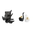 thumbnail image 1 of Figura de cisne sujetalibros de mesa, estatua, sujetalibros decorativos, escultura moderna de cerámica para el hogar, la oficina, la estantería, el es, 1 of 8