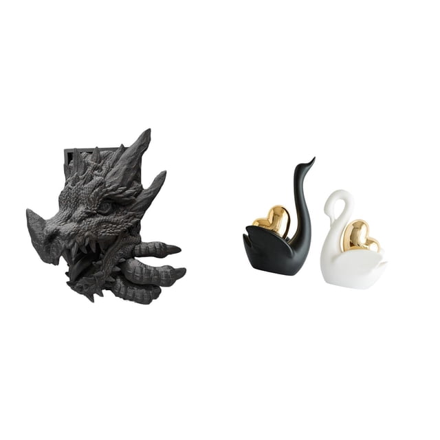 Figura de cisne sujetalibros de mesa, estatua, sujetalibros decorativos, escultura moderna de cerámica para el hogar, la oficina, la estantería, el es