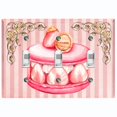 thumbnail image 1 of Metal Light Switch Plate Cover Giant Pink Strawberry Macaroon Stripes CAK045, 1 of 13