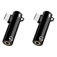 thumbnail image 1 of Adaptador de audio tipo C 2 en 1 para auriculares con conector de 3,5 mm y puerto de carga para música, 1 of 5