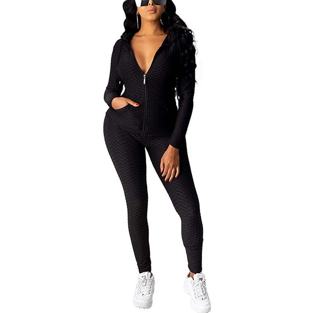 Trajes de 2 piezas para mujer Sudadera con capucha de manga larga a rayas de talla grande y pantalones ajustados Chándal Bodycon Zhivalor Trajes de Baño