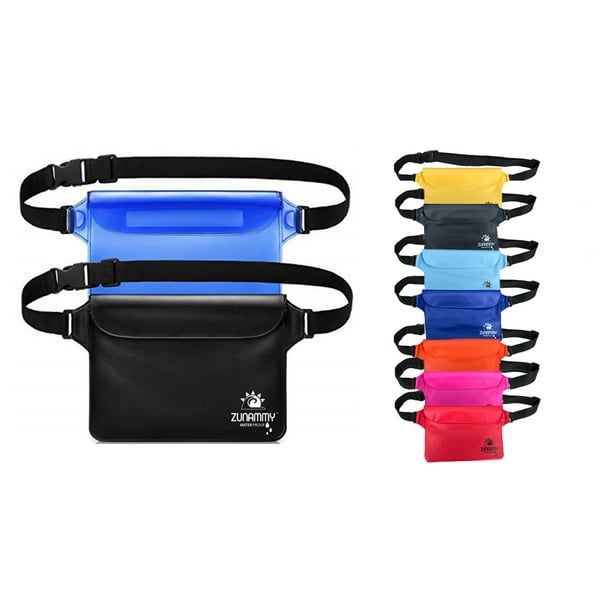 Zunammy Waterproof Fanny Pack Dry Bag Pouch Solid Colors Black