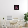 thumbnail image 2 of Stupell Industries Sleep Study Repeat Black & Pink Student Typography Framed Wall Art, 12 x 12, Design by Yass Naffas Designs, 2 of 5