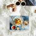 thumbnail image 7 of WOBOGO Dark Blue Gilt Pattern Acrylic Serving Trays 15.7x11.8 Inch Spill Proof Clear Decorative Organizer with Handle, 7 of 7