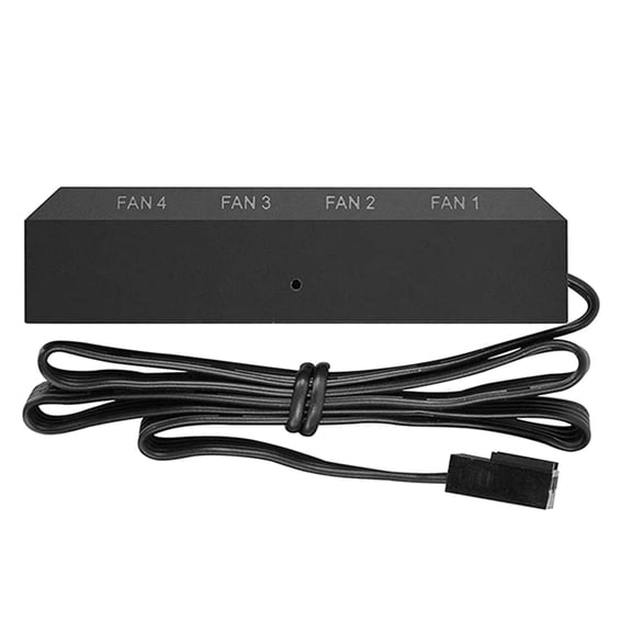 H-04 1 to 4 Cooling Fan Hub Splitter for w/ Cable For 12V 3pin/4pin PWM for Case Fan 4 Ports Fan HUB Support Cable Manag