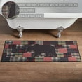 thumbnail image 3 of VHC Brands Bathroom Bath Mat, Polyester Floor Rug for Shower, Digital Print, Wyatt Collection, Rectangle 17x48, Bear, Crimson, 3 of 5