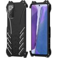 thumbnail image 2 of for Galaxy Note 20 Ultra Metal Armor Case Heavy Duty Protection Defender Tough Protective Cover Stainless Steel Anti-Scratch Shockproof Dropproof Aluminum Alloy Metal Case 5G Black, 2 of 7