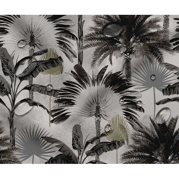 Soimoi 56 Inch Wide Waterproof Taffeta Fabric by The Yard | Gray Tree Print | Outdoor Use for Furniture Covers, Umbrellas, Patio Decor & More