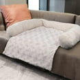 thumbnail image 2 of LIVINGbasics Pet Couch Large Dog Bed ,with 3-Sided Bolster Plush Dog Mat Pet Furniture Cover Sofa Protector, 2 of 7
