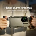thumbnail image 3 of Phone Cage With Dual Handles For 15 Pro Rig Aluminum Case Stabilizer For Video Recording Filmmaking, 3 of 5